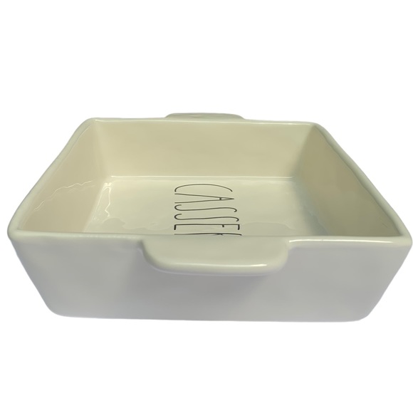 Rae Dunn CASSEROLE Baking Dish Pan White Black Large Letters Dimples NWT 2017 OG - Picture 6 of 15